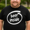 1. Muška majica s natpisom beer inside, kvalitetna tiskana tkanina, udobno i trendi.