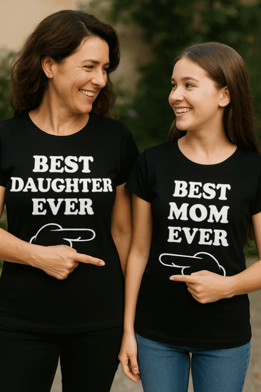 Najbolje majice za majke i kćeri, personalizirane majice, poklon za majku i kćerku, dizajn s porukom, roditelj i dijete, optima potpis, kvalitetne majice.