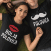 Polovica majice s natpisom Polovica i humorom za parove.
