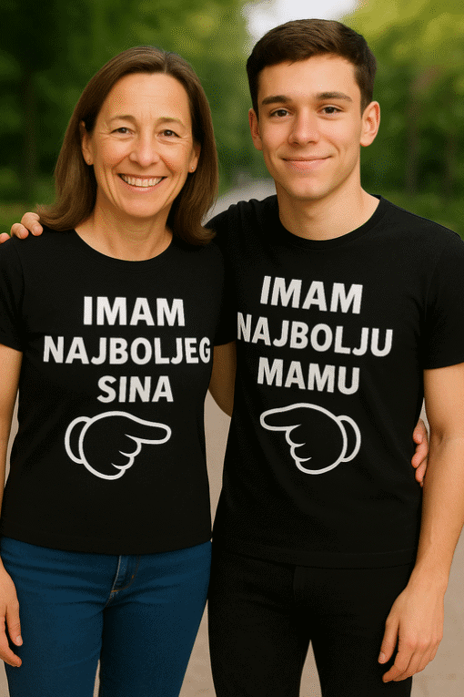 Imam najbolju majicu za mamu i tatu s posebnim motivom za obitelj.