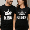 1. Muška i ženska majica s kraljevski dizajnom, idealno za parove i ljubitelje otmjenosti.