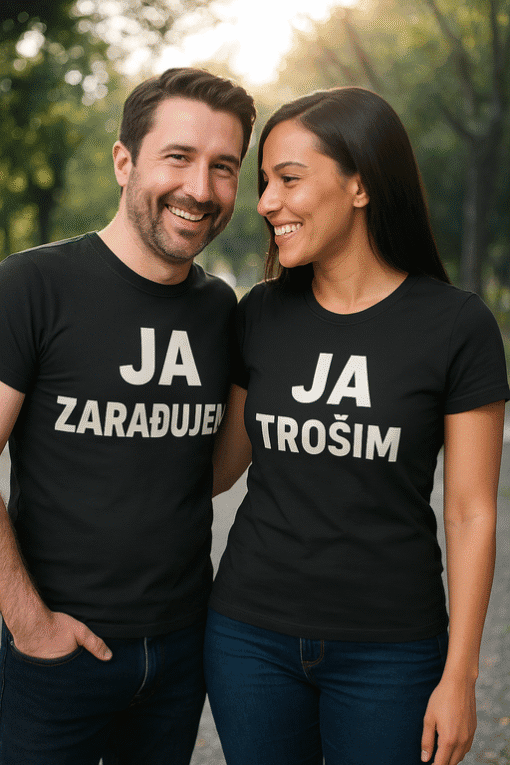 1. Smiješni majice za parove s pitanjima i odgovorima za opciju optima.