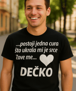 Ljubavna majica s personaliziranim natpisom za muškarce, optima kvaliteta.