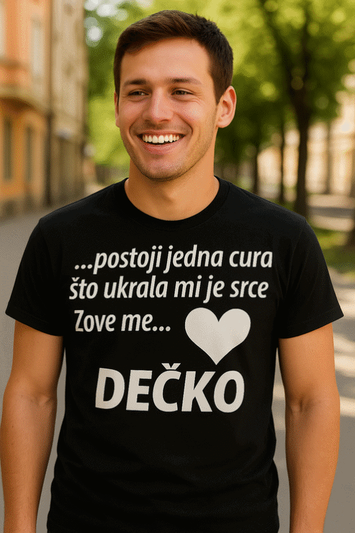 Ljubavna majica s personaliziranim natpisom za muškarce, optima kvaliteta.