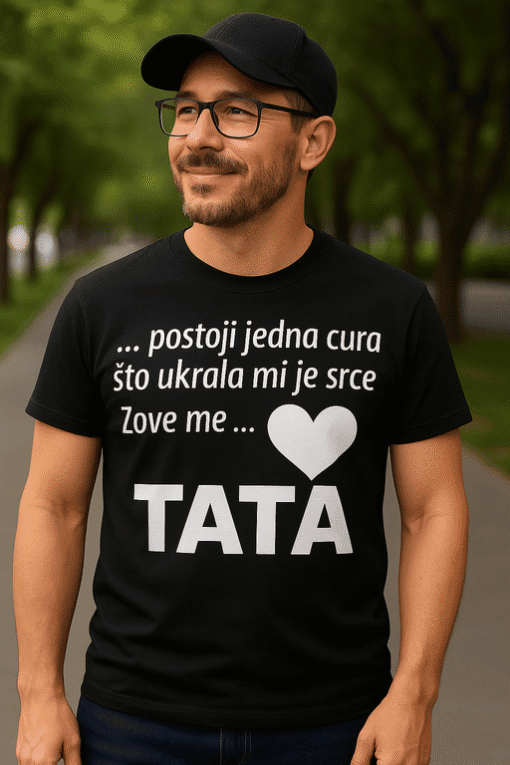 Volim tatinu majicu s ljubavnom porukom za ocem, idealna za darivanje.