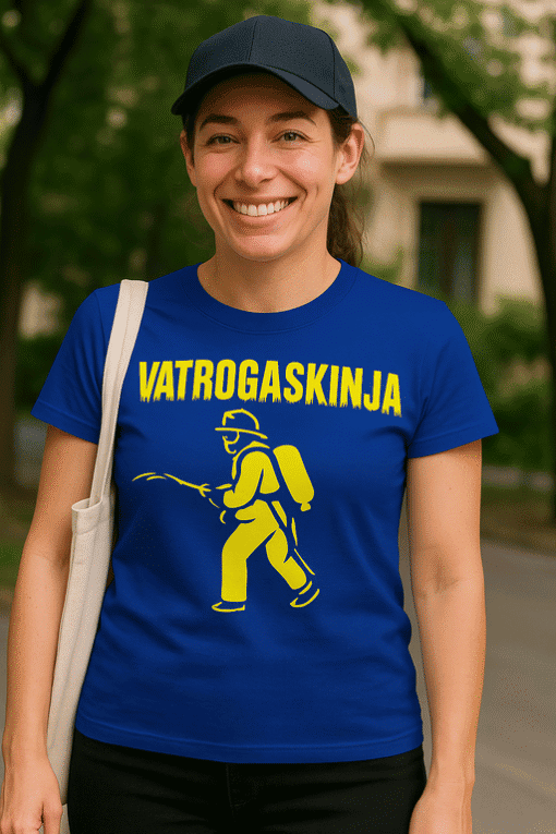 Vatrogasna majica s natpisom i ilustracijom, visokokvalitetne majice za profesionalce i ljubitelje opreme.