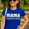 Volani majica s natpisom mama najvise te volim, personalizirani tisk na sportskim majicama.