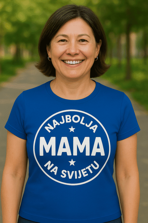Majica s ispisom Najbolja mama na svijetu, kvalitetan tisk, udobna i originalna majica za mame.