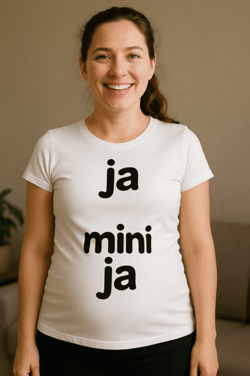 Ja mini ja - originalni tisk na bijeloj majici za svaki dan.