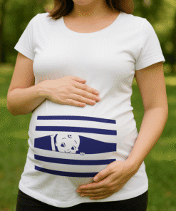 1. Personalizirane majice s printom za trudnice i roditelje.