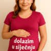 Nosivi majice za trudnice s porukom, udobne i moderne, prilagođene za svakodnevnu trudnoću.