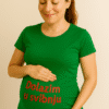1. Svestrana majica za trudnice s porukom "Dolazim u svibnju".