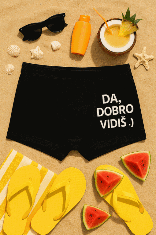 Majica s natpisom Muške boxerice da, dobro vidiš