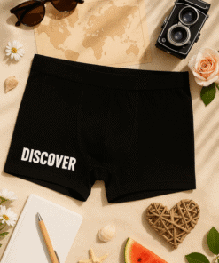 Mlađevne muške boxerice s motivom Discover za udobnost i stil.