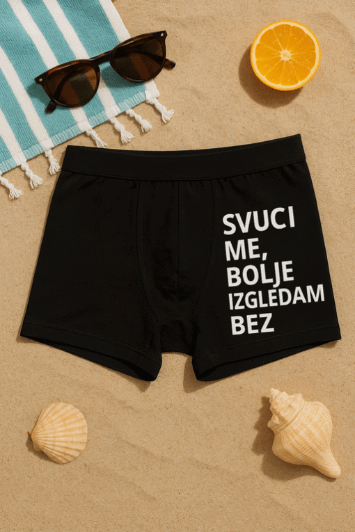 Nevjerojatne muške boxerske gaće s porukom za ljetnu sezonu.