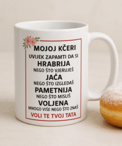 Slinica za osobne poklone s personaliziranim tekstom, idealno za poklon tatama.