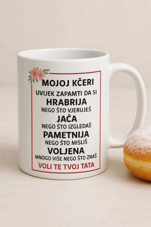 Slinica za osobne poklone s personaliziranim tekstom, idealno za poklon tatama.