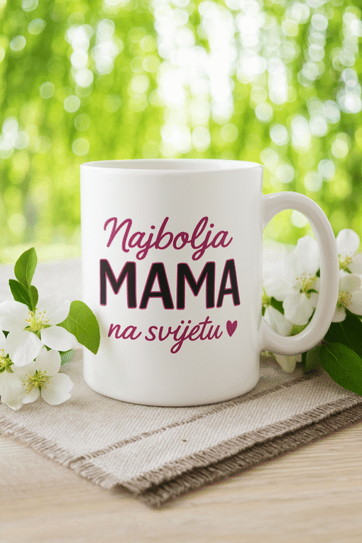 Najbolja mama na svijetu personalizirani šalica za majke.
