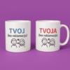 1. Personalizirane šalice s natpisom Tvoj / Tvoja bez reklama, idealno za poklon ili u svakodnevnu upotrebu.
