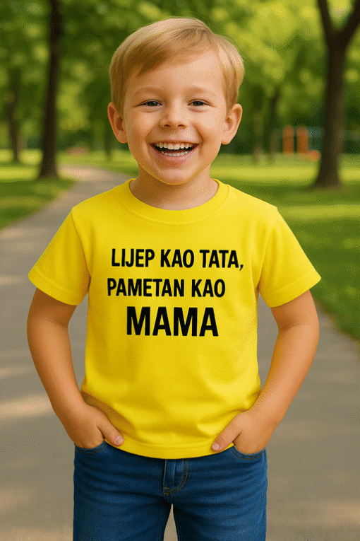 Lijepa majica za tatu, majka, dar za obitelj, unisex dječja majica, originalni dizajn za djecu, prilagođeno za sve prilike.