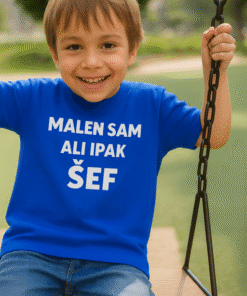 Mališana majica s tekstom za dječake i djevojčice.