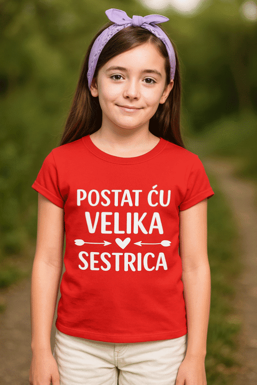 Majica s porukom za sestre, dječja sportska i casual majica, kvalitetne majice za djecu od Top-majice.hr.