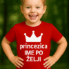 Prilagođena dječja majica s printom princeza, odlično za djevojčice, opsežna ponuda optimo majica.