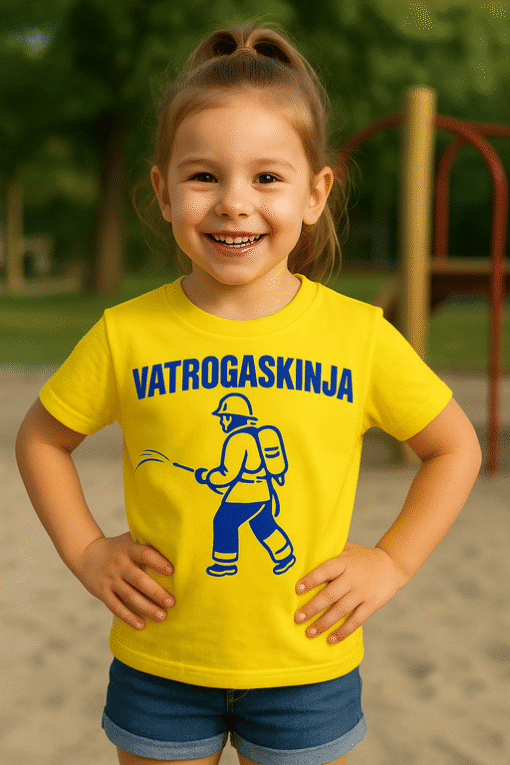 Vatrogasna majica za djecu s printom, sigurna odjeća za djecu, sigurno i udobno odijelo za najmlađe.