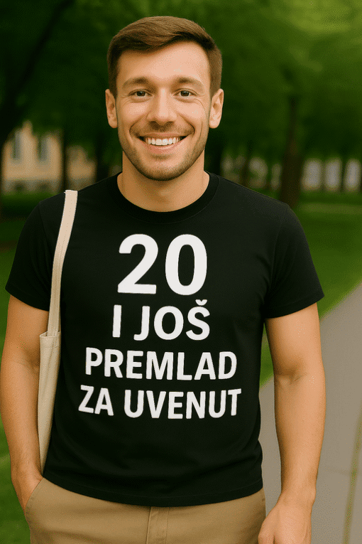 Odličan dizajn majice s porukom za građane i promociju optima.