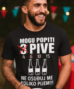 1. Muška majica s humorističnim printom za noćne izlaske i druženje.