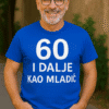1. Muška majica s natpisom za starije od 60 godina.