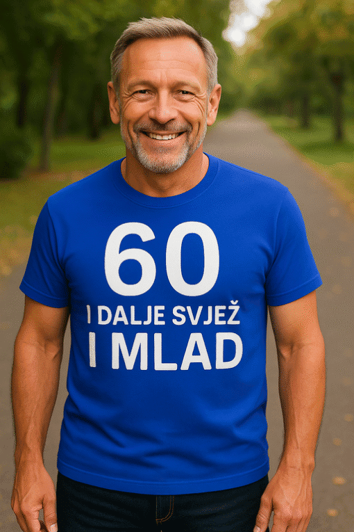 - Smkoodni majica za aktivne starije osobe, dizajn za zdrav i vitalan život.