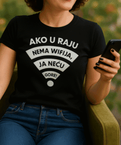 Nema Wi-Fi majica s razigranim tekstom, popularan modni dodatak za svakodnevnu privatnu i poslovnu uporabu.