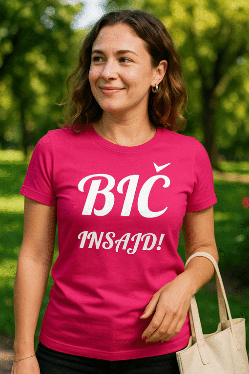 Otkriveni tekst na majici, personalizirana majica za žene.