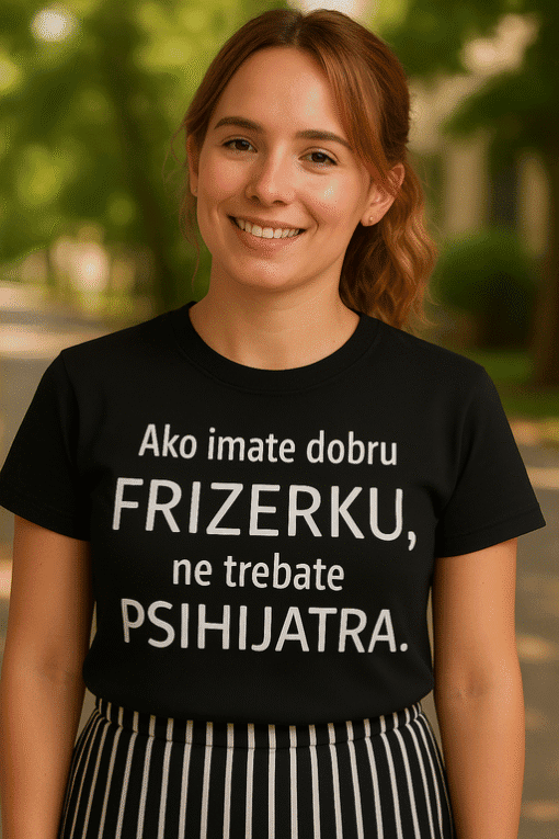 Ugodni majica s natpisom za ljubitelje friziranja i opreme za okoliš u optima kategoriji.