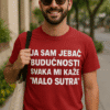 Ženska majica svezana za optima i humorom, moderna odjeća za svakodnevnu uporabu.