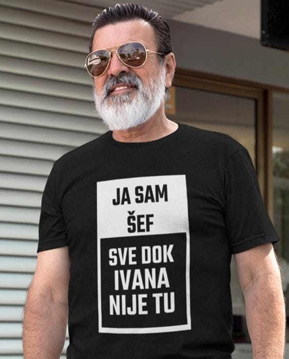 Majica s natpisom ja sam šef! (ime po želji)