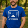 Jedi Govna majica, humoristični dizajn, modri T-shirt za ljubitelje geek kulture i humora.