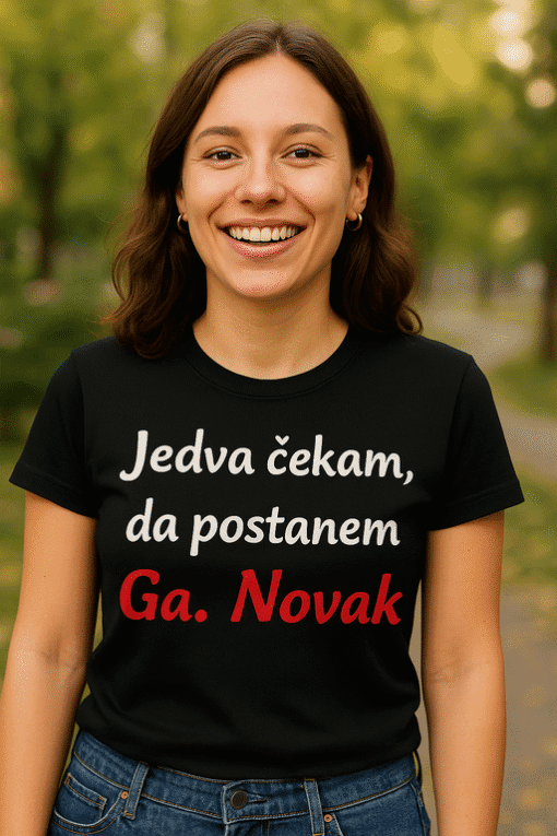 1. Pamučna majica s natpisom Ga. Novak za muškarce i žene, casual stil, kvalitetna izrada.