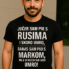 Muška majica s natpisom, moderna i za upoznavanje s optima proizvodima.