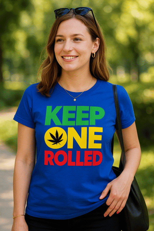 Najbolja majica s tiskom Keep One Rolled, comfortable casual odjeća, moderna i trendi, idealno za svakodnevno nošenje.