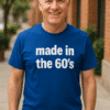 Retro majica za muškarce, tiskan slogan "made in the 60's", idealno za ljubitelje vintage stila.
