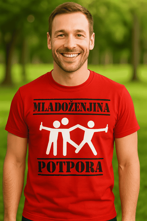 Mladenačka majica s motivom i natpisom za sport i rekreaciju, visokokvalitetne tkanine.
