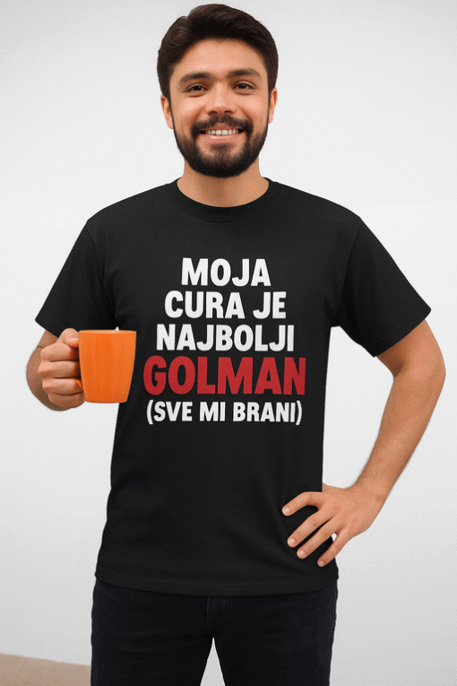 Volumen ogrlica sa sloganom o Gulmanu, hrvatski humor, originalna majica za svakodnevnu nosivost.