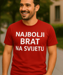 Najbolja majica za brata s tiskom, personalizirani tekst za sve prigode.