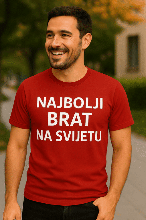 Najbolja majica za brata s tiskom, personalizirani tekst za sve prigode.