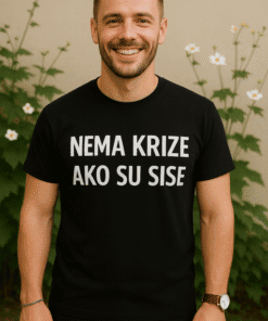 Nema krize ako su sise, majica s porukom, moderna, trendi, za sve prilike.