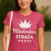 Šarena majica s natpisom Mladinka straža, idealno za sportske aktivnosti i svakodnevno nošenje.
