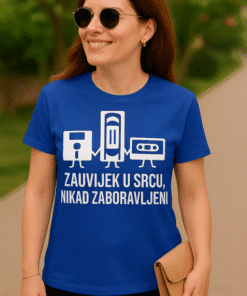 - Muška majica s printom za opismenjavanje i edukaciju o memorijama RAM.