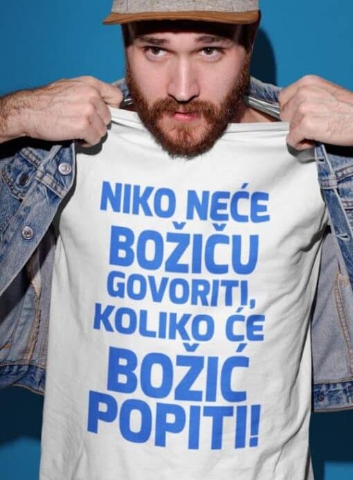 Majica s natpisom : nitko mi neće govoriti koliko mogu popiti
